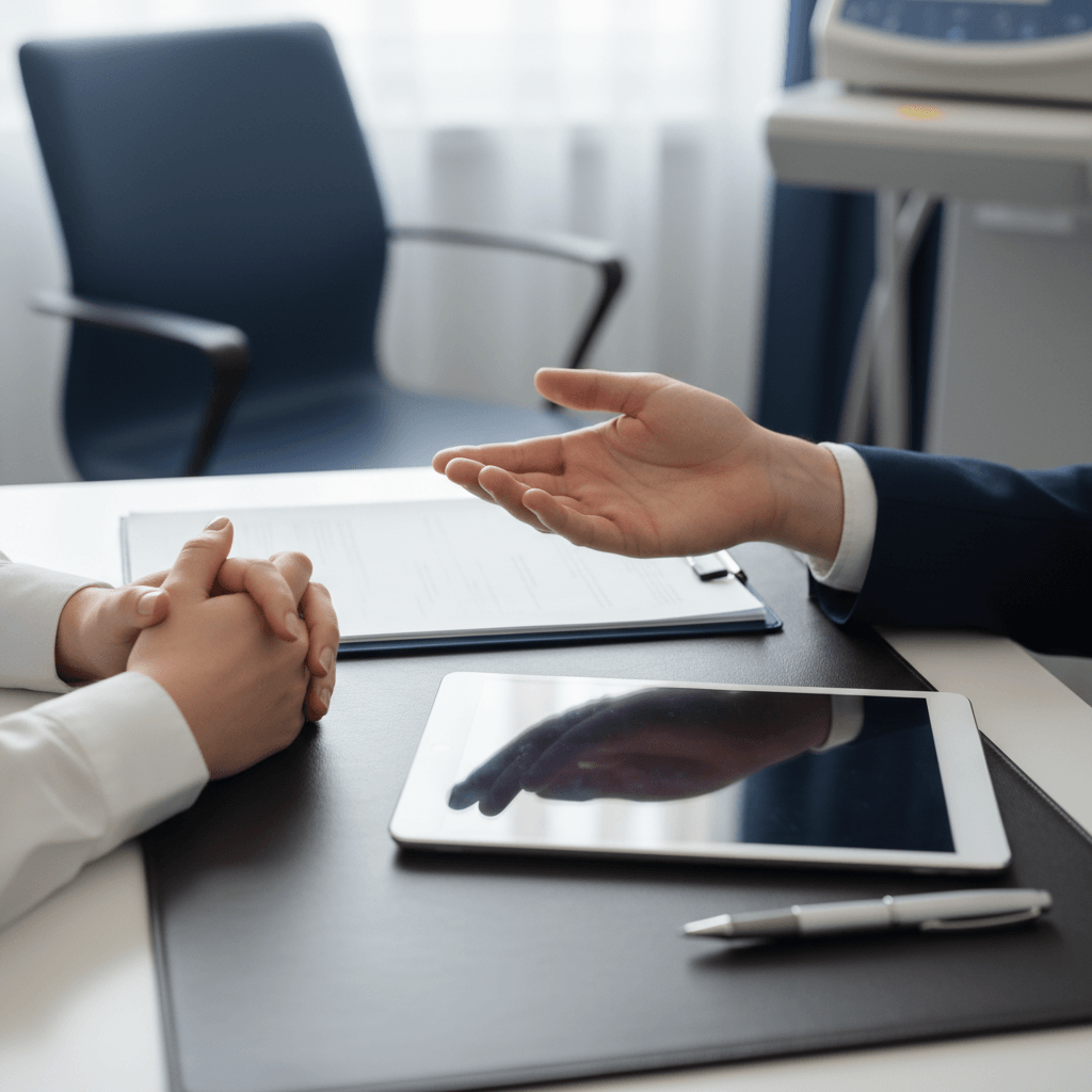 consultation médicale pré-opératoire en Turquie montrant accompagnement personnalisé et expertise médicale