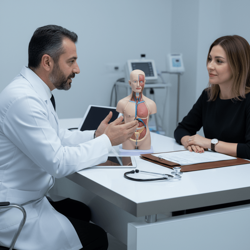 Consultation médicale pré-opératoire dans une clinique moderne turque spécialisée en tourisme médical